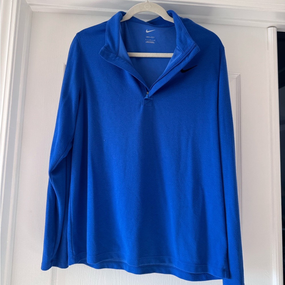 Nike men’s blue dri-fit quarter zip
